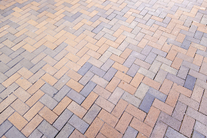 Terrasse en pavé autobloquant béton dans la province de Namur